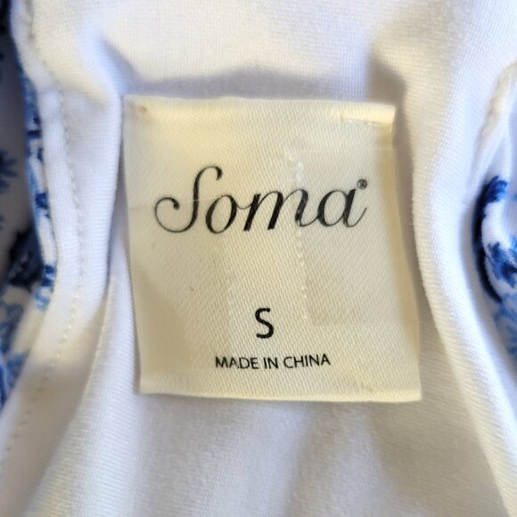 NWT SOMA Bliss Blue White Bra Dress Small S - Picture 4 of 4